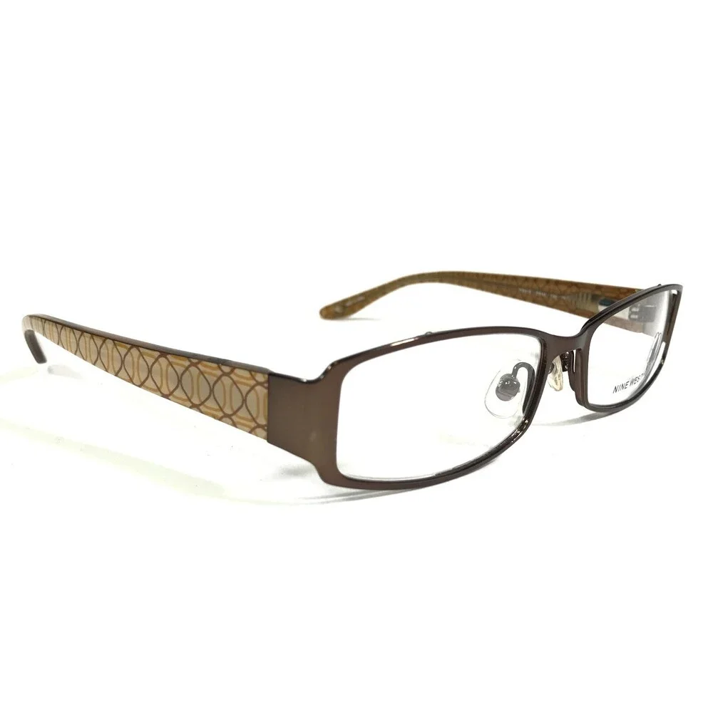 Nine West Eyeglasses Frames NW415 0W44 Brown Gold Rectangular 51-16-130